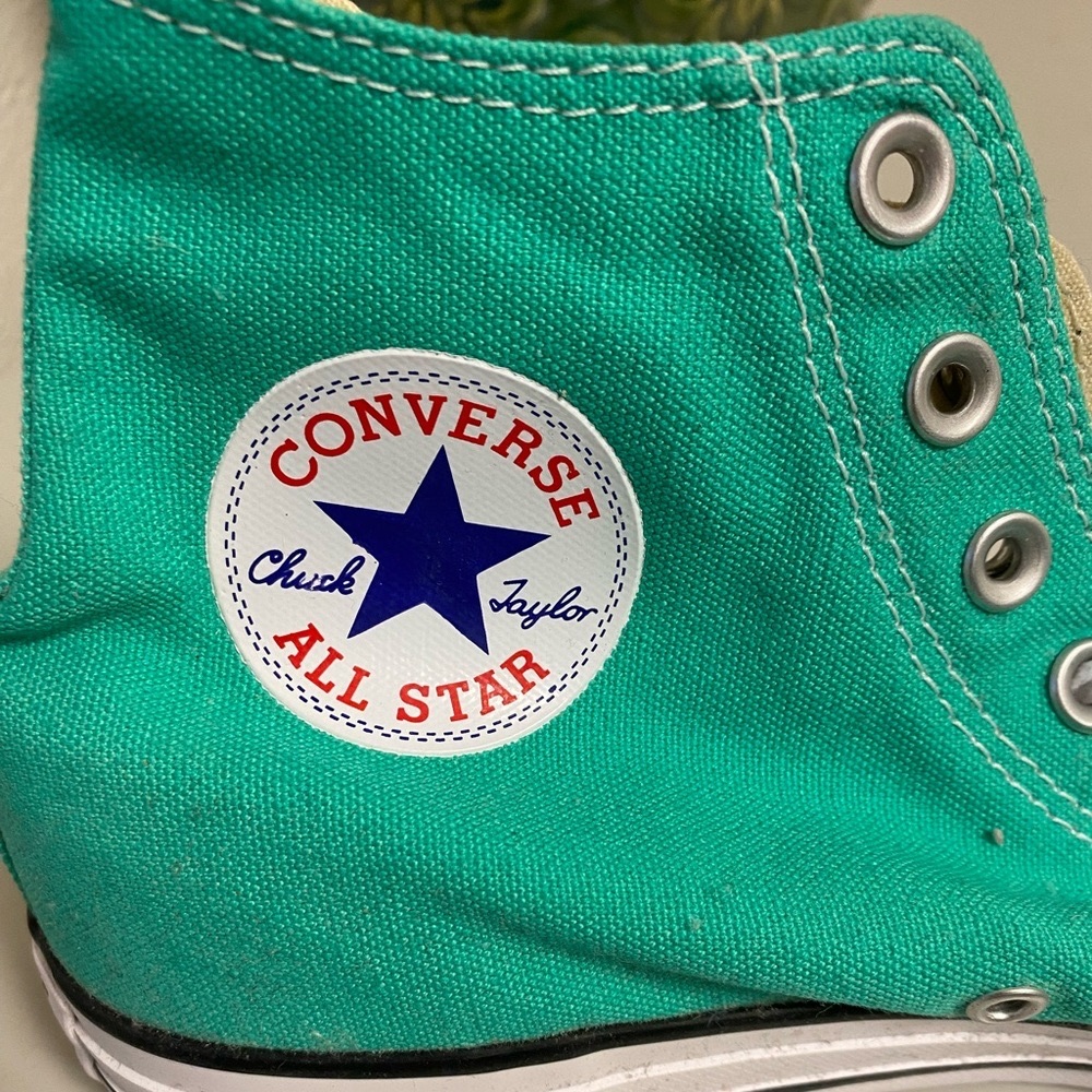 Converse All Star High Top Chuck Taylor sneakers-Green Men9 Women11.